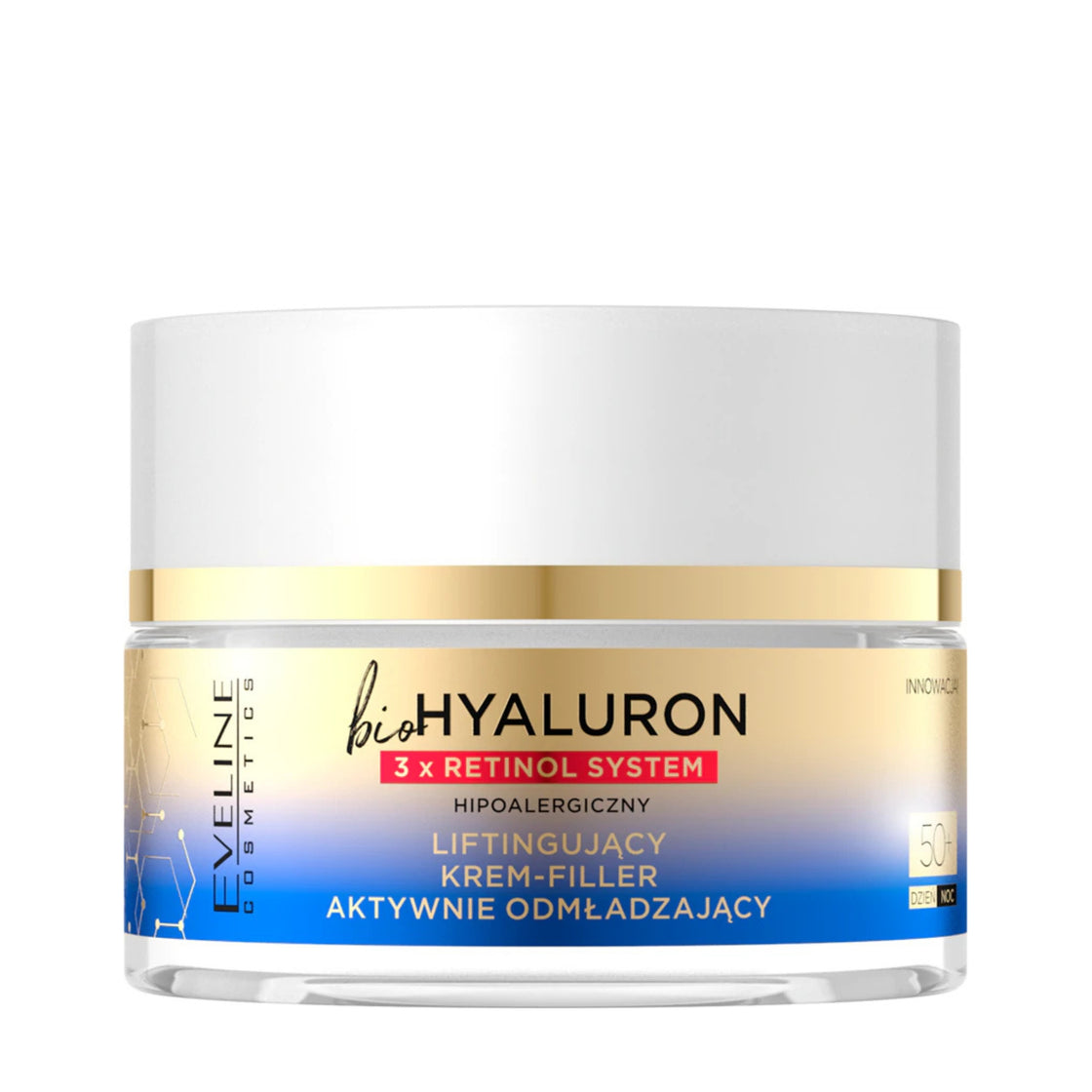 Eveline Bio Hyaluron 3xretinol Rejuvenating Lifting Cream 50+ 50ml