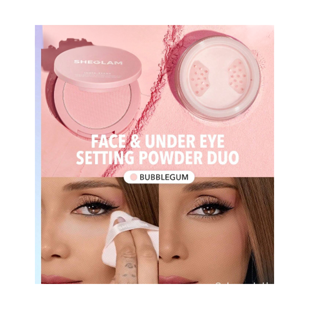 Sheglam Insta Ready Face and Under Eye Setting Powder Duo - Bubblegum