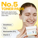 Numbuzin No.5+ Niacinamide Concentrated Toner Pad | Glutathione, Niacinamide, PHA & LHA, 180ml