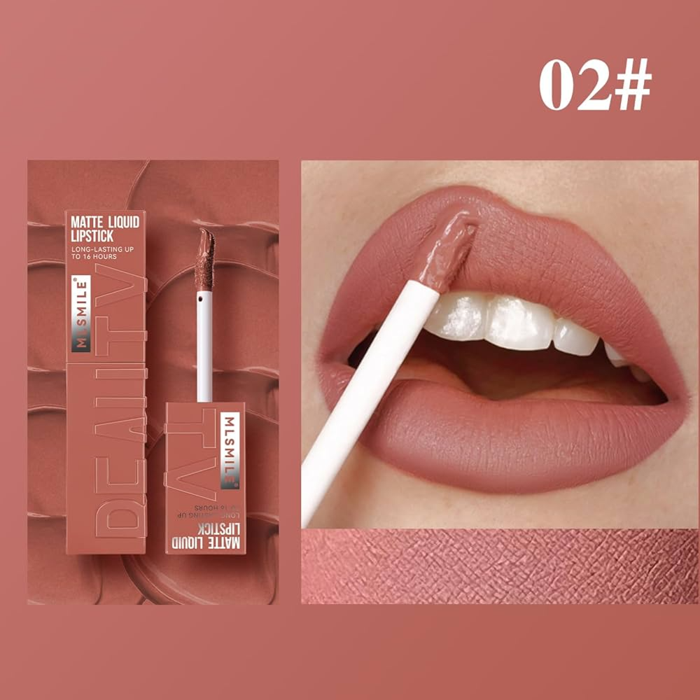 Liquid matte lipstick for lips MLSMILE Matte Liquid Lipstick Beauty