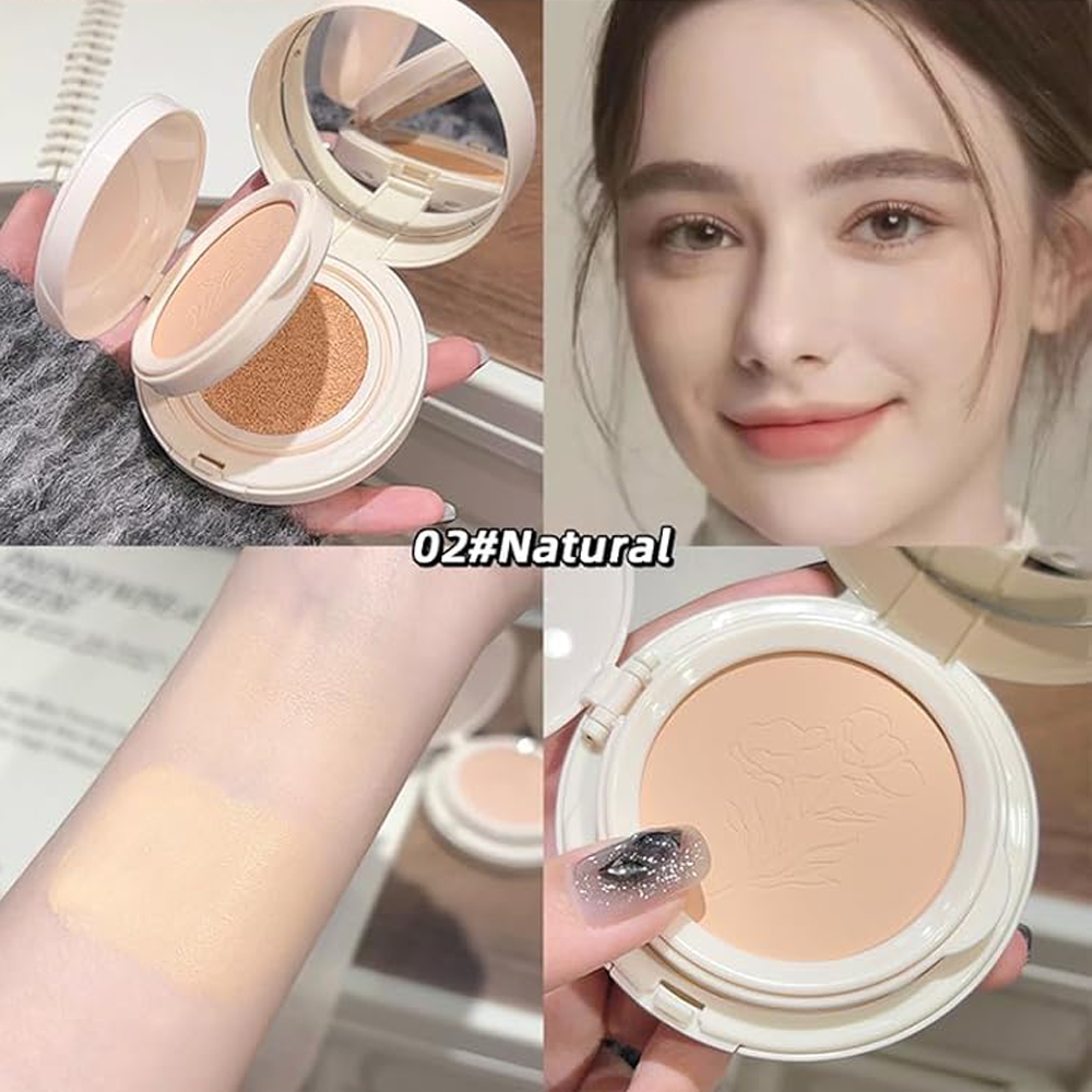 GEGE BEAR Foundation Setting Powder 2 In 1 Facial BB Cream Air Cushion Waterproof 8g