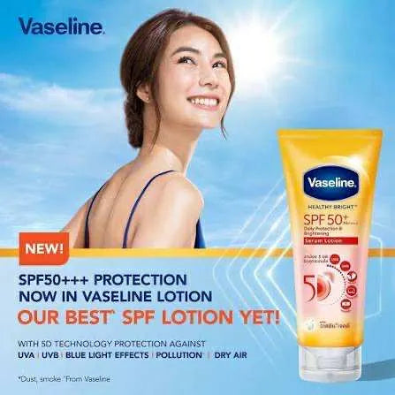 VASELINE Healthy Bright SPF50+ PA++++ Daily Protection & Brightening Serum Lotion