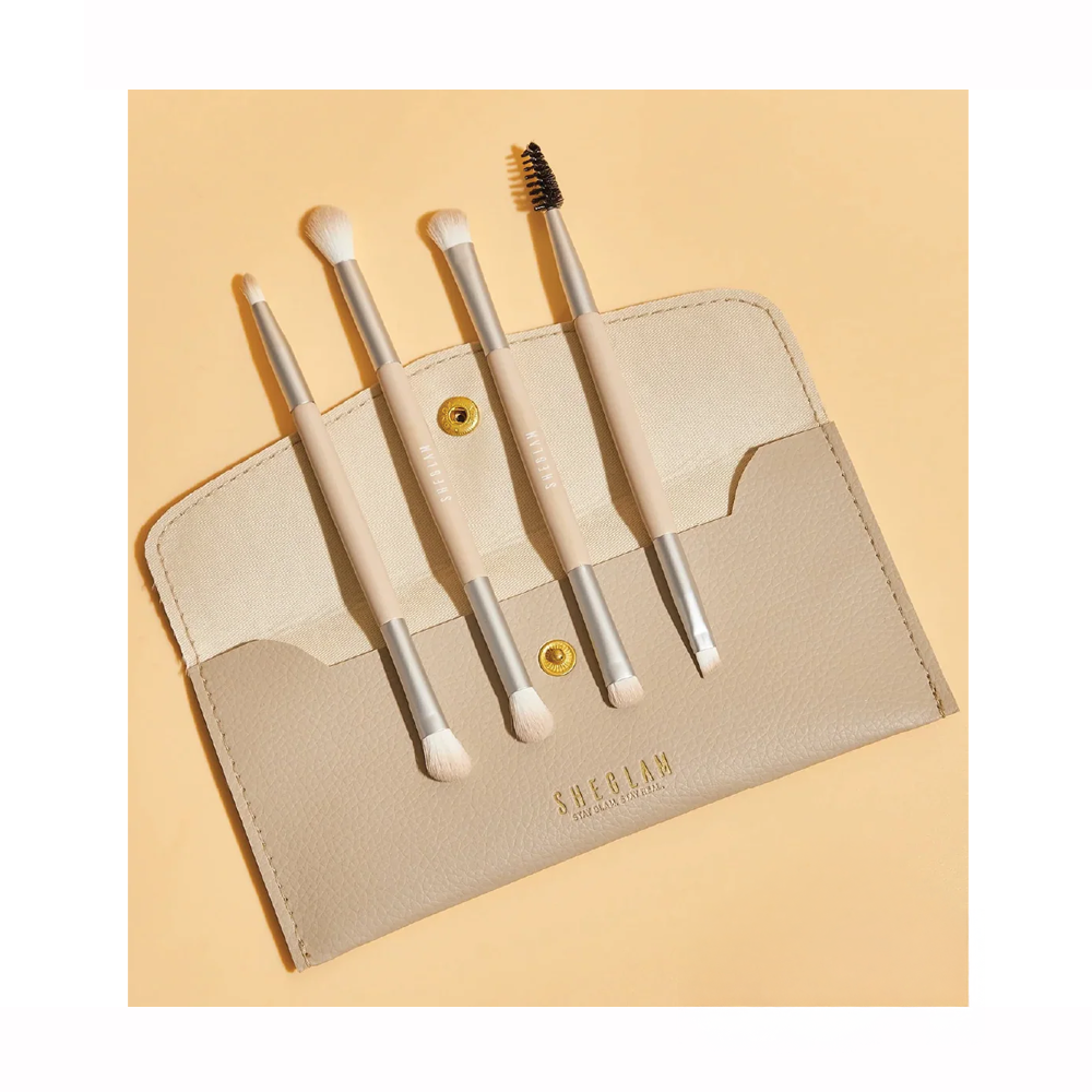 Sheglam Glam 101 Eye Essentials Brush Set with Bag