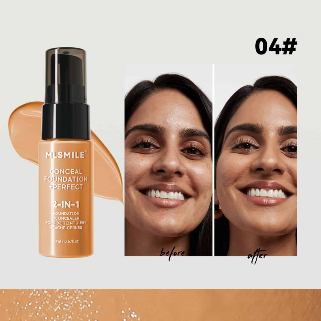 ML Smile 2in1 Foundation Concealer 20ml