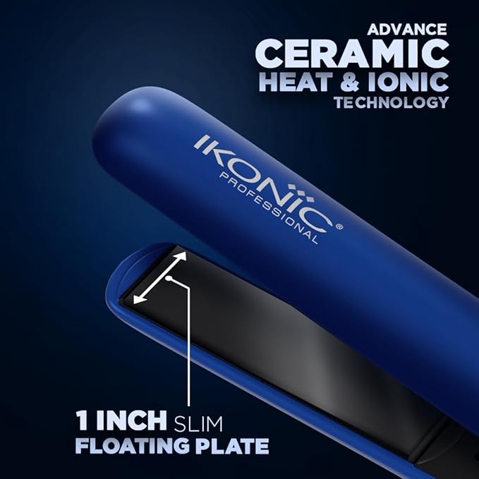 Ikonic S3+ Ceramic Straightener, Blue