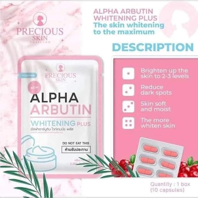Precious Skin - Alpha Arbutin Collagen whitening capsules 3plus