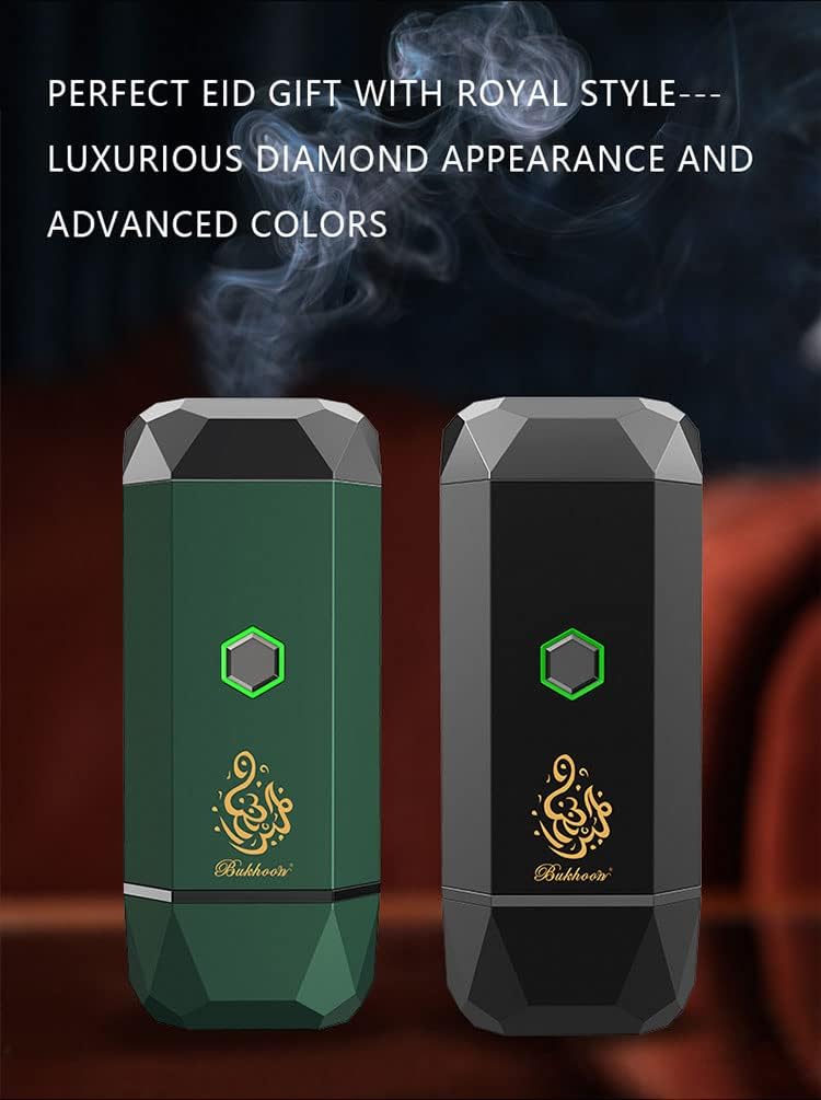 Portable Bakhoor Burner Diamond Shape Green Color