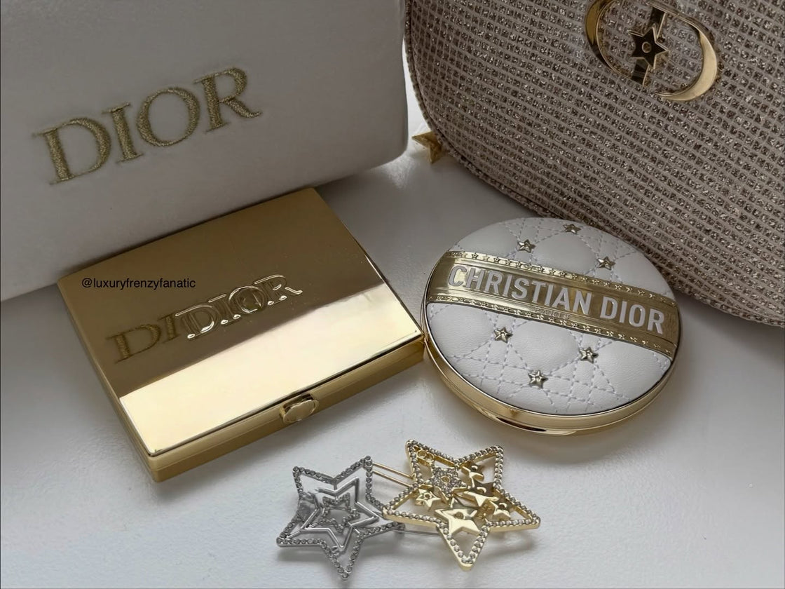 Christian Dior Holiday Hair Clips Silver Gold Novelty