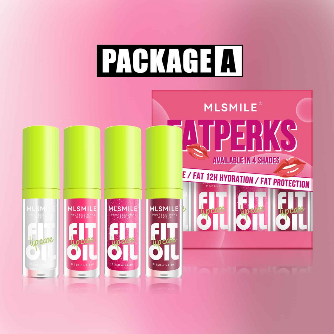 ML Smile Fatperks Lip Oil-Set 4pcs