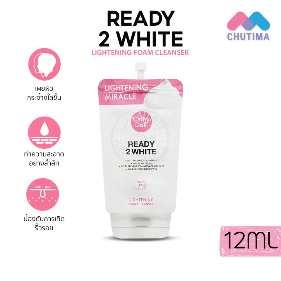 Cathy Doll Ready 2 White Lightening Foam Cleanser - 12ml
