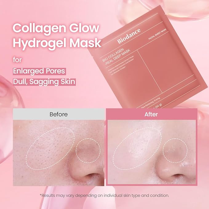 Biodance Bio-Collagen Real Deep Hydrating Overnight Hydrogel Pore Minimizing & Elasticity Improvement Mask 1Pc
