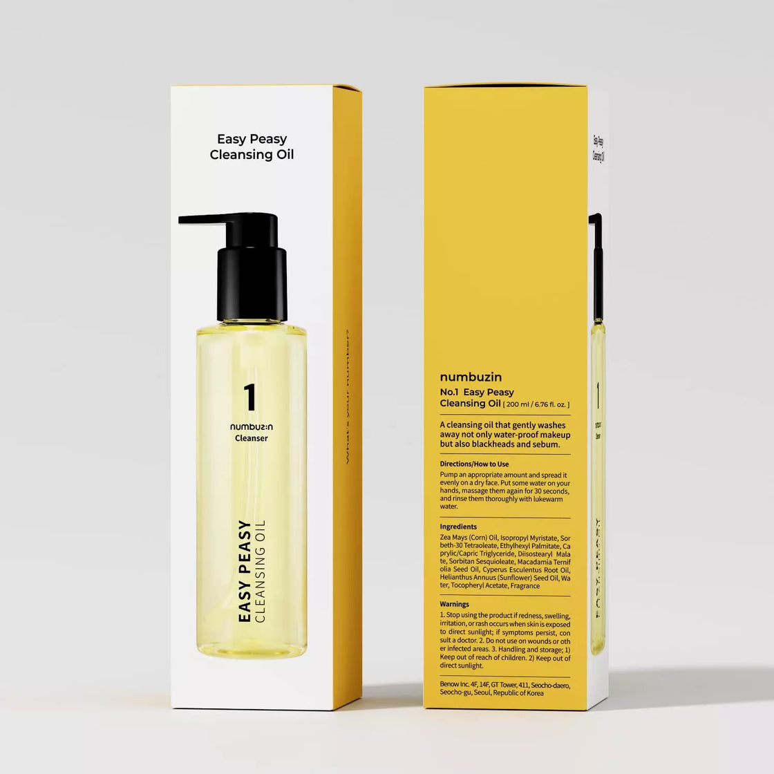 Numbuzin No. 1 Easy Peasy Cleansing Oil 200ml