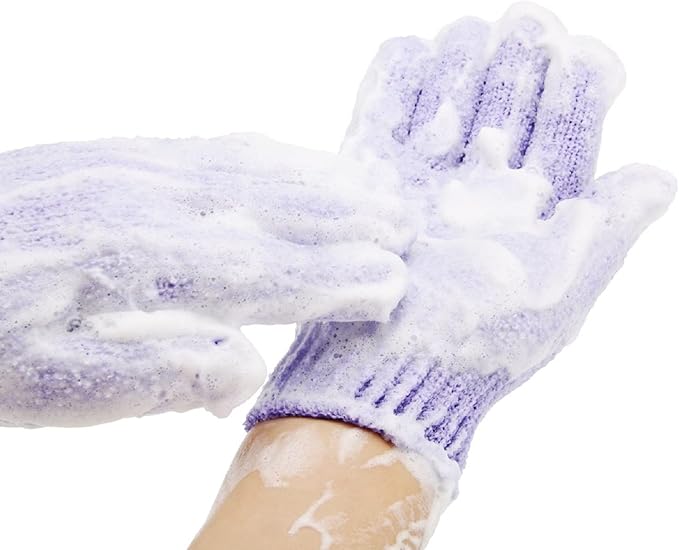Ibeauty Exfoliating Bath Gloves-pink