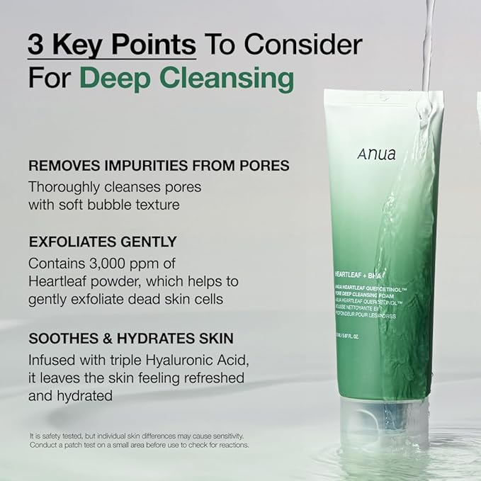 ANUA heartleaf succinic moisture cleansing foam 150ml
