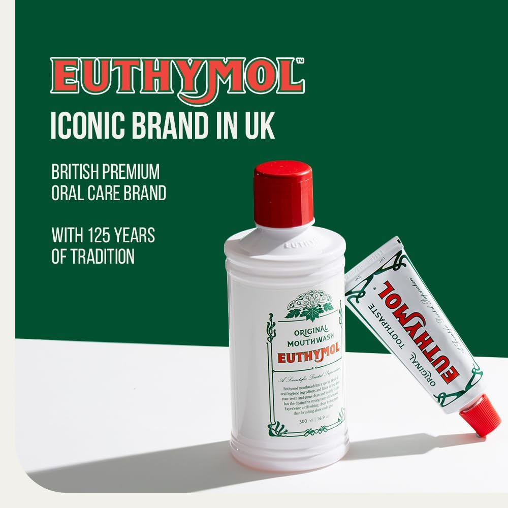 Special Bundle Euthymol Toothpaste - 75ml + Euthymol Original Mouthwash - 500ml