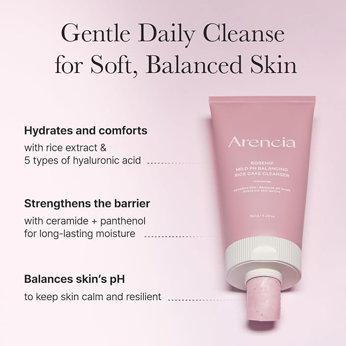 Arencia Rosehip Mild pH Balancing Rice Cake Cleanser