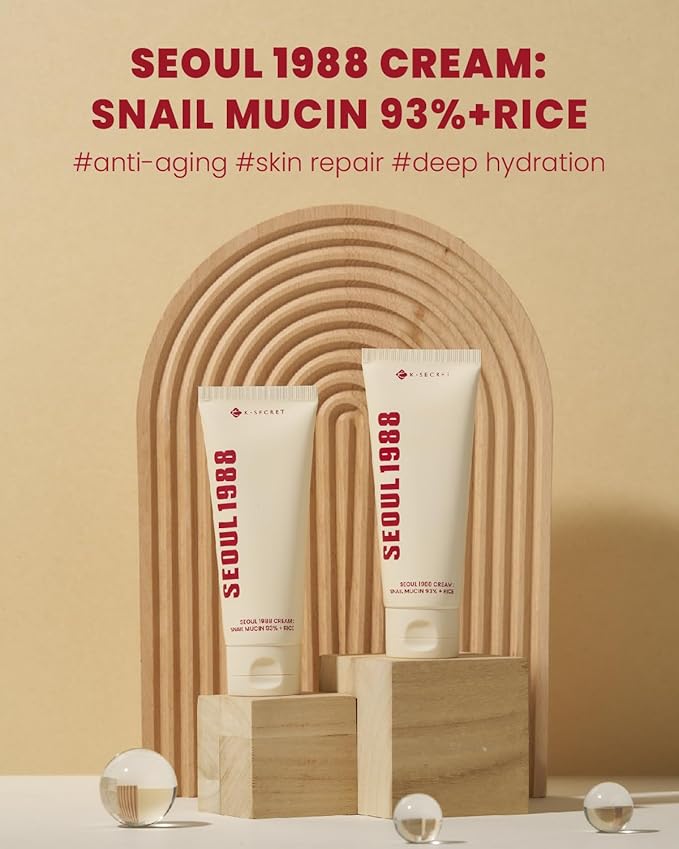 KSECRET SEOUL 1988 Cream : Snail Mucin 93% + Rice, 100ml