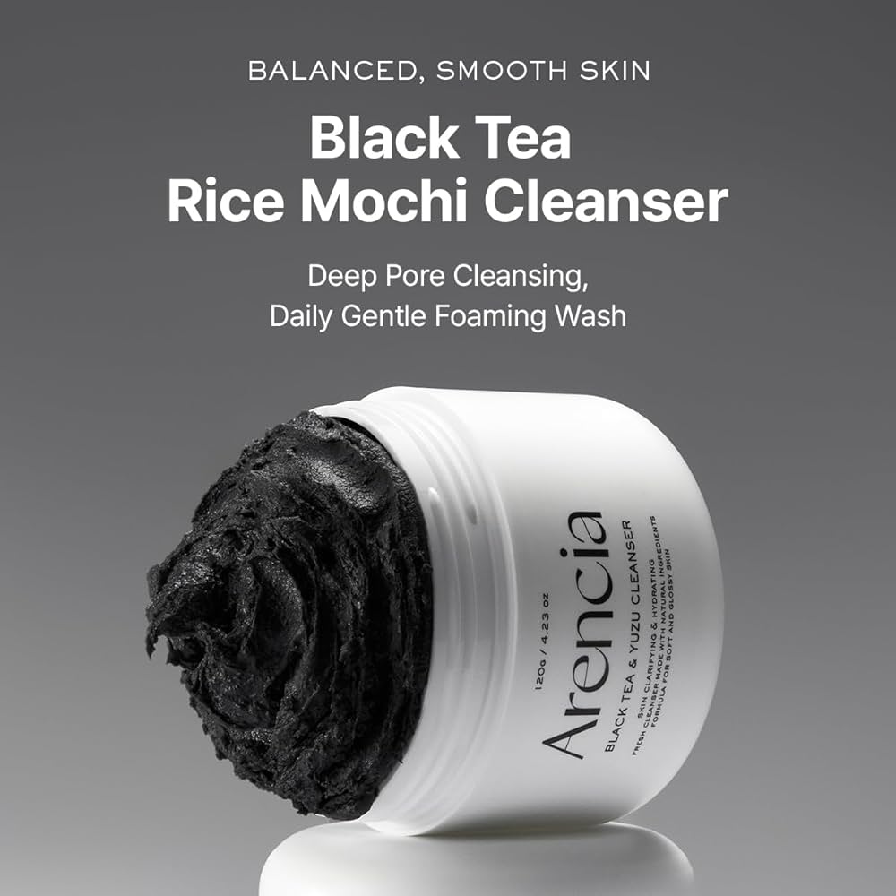 Arencia Black Tea and Yuzu Rice mochi cleanser 120g