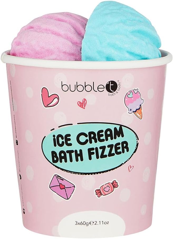 Bubble T gift set: Shower gel, bath fizzer Cartoon 4 pcs