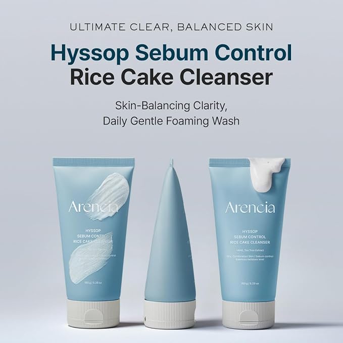 Arencia Hyssop Sebum Control Rice Cake Cleanser 150g