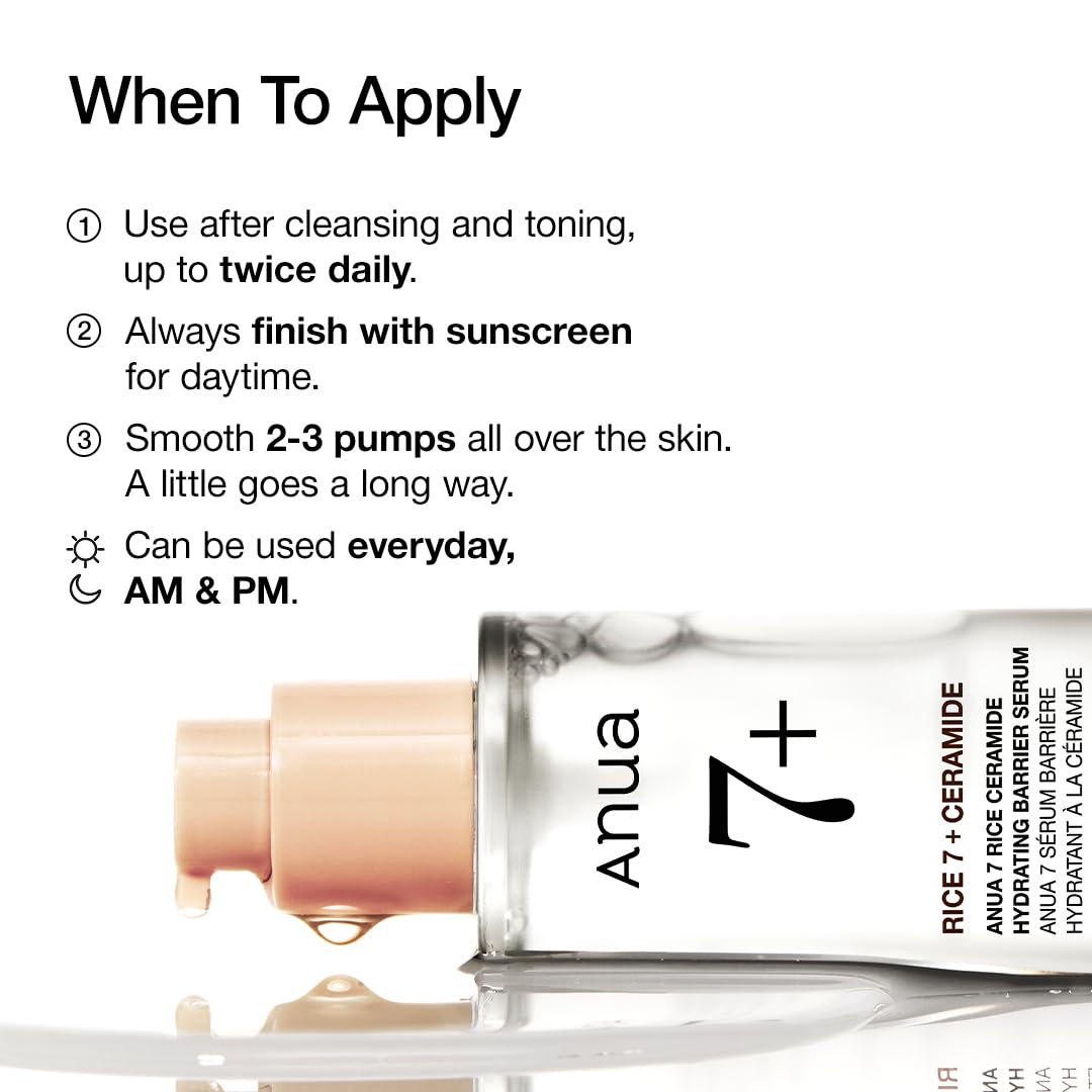 ANUA rice ceramide 7 hydrating barrier serum 50 ml