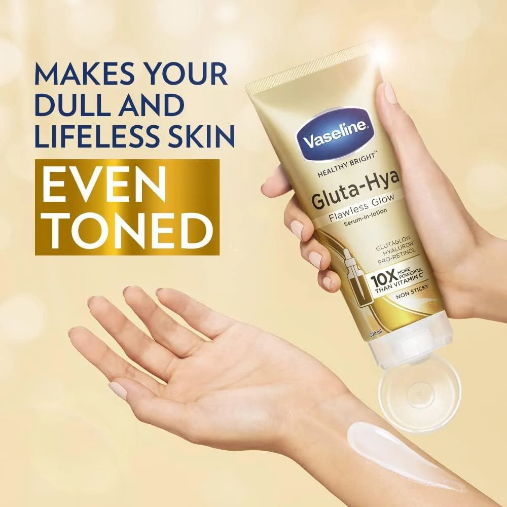 VASELINE Gluta-Hya Dewy Radiance 300ML & Flawless Glow Serum, 300 ML