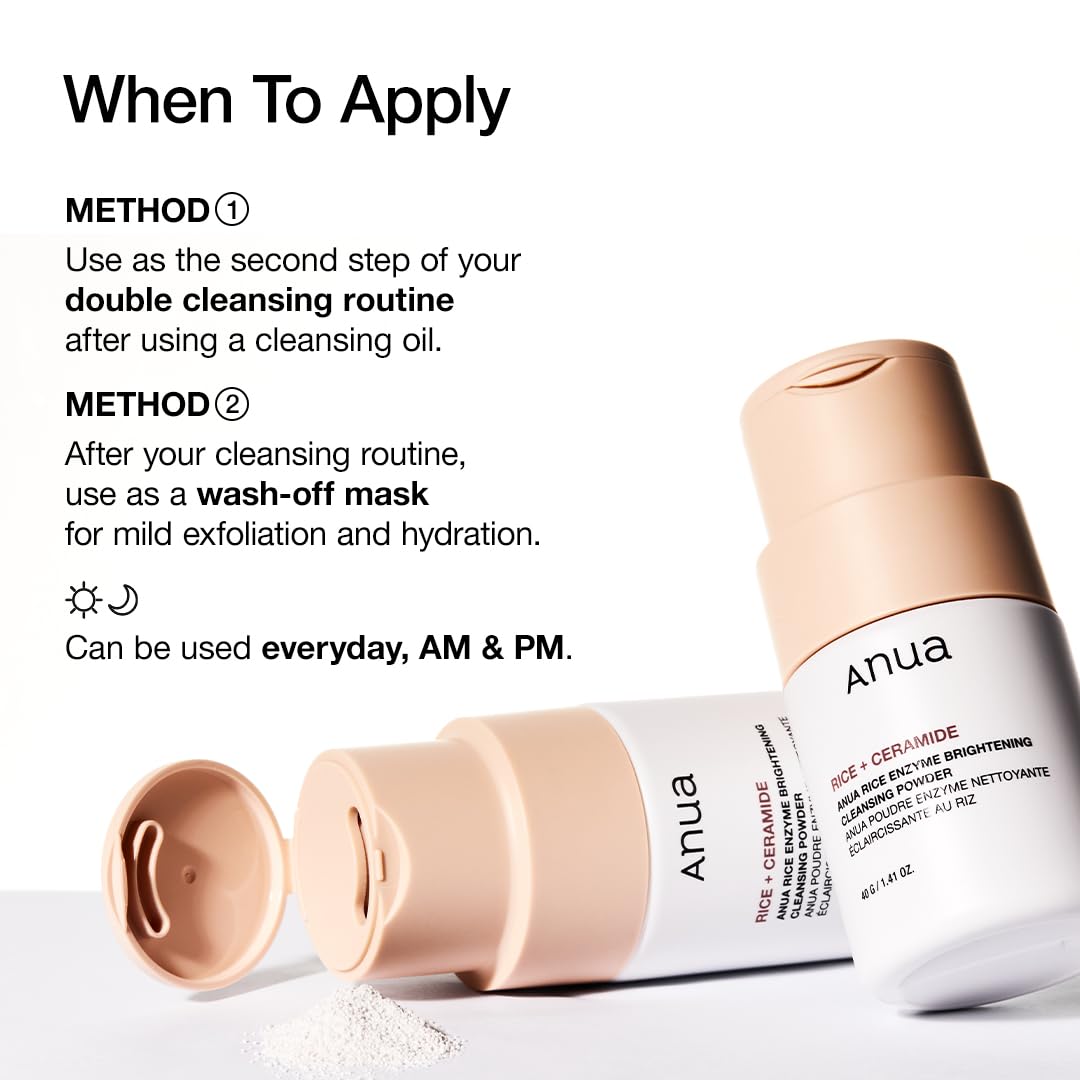 ANUA rice enzyme brightening cleansing powder 40g