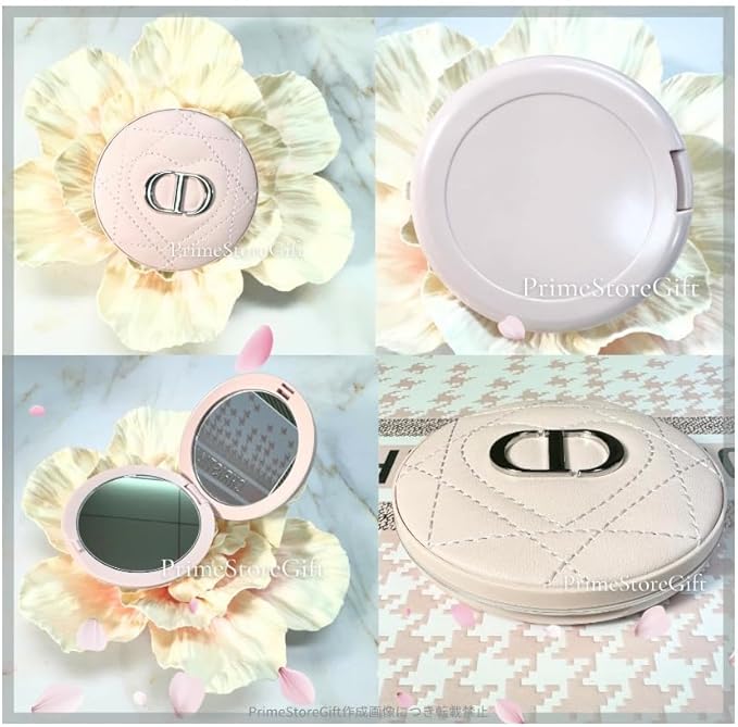 Dior Beauty Pink Heart Shaped Mirror Pocket - Leather (without box)