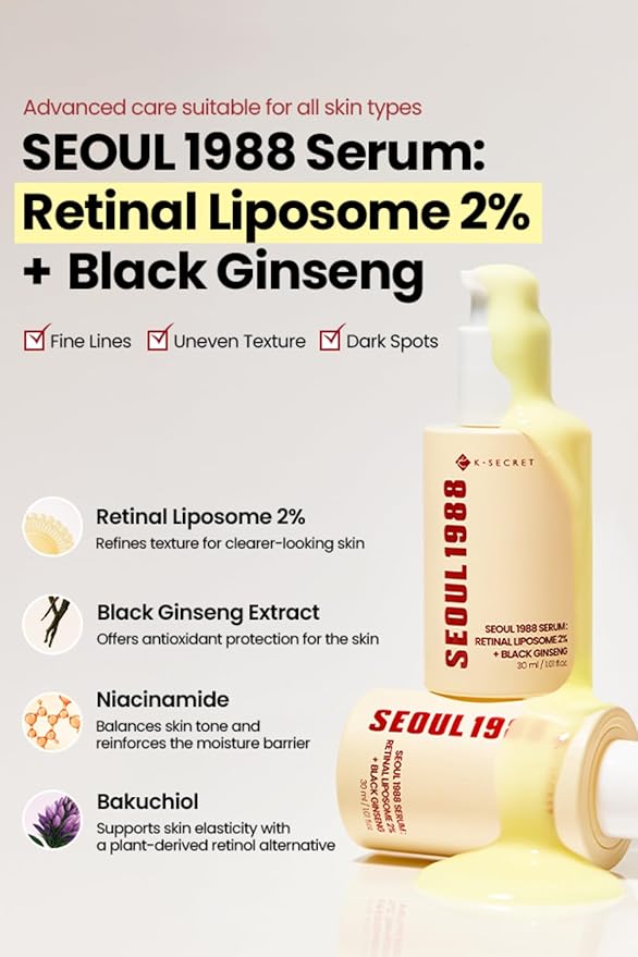 KSECRET SEOUL 1988 Serum : Retinal Liposome 2% + Black Ginseng, 30m