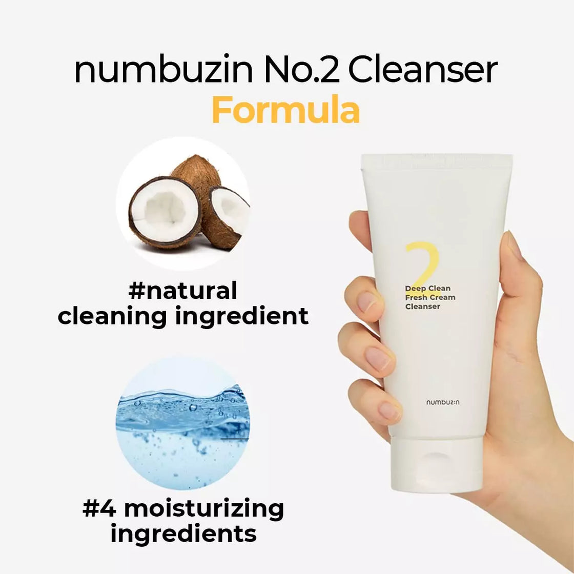 numbuzin No.2 Deep Clean Fresh Cream Cleanser | Face Wash120ml