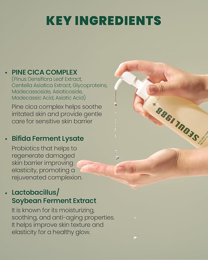 KSECRET Seoul 1988 Cleansing Oil : Pine Cica 1% + Probiotics - 200ml