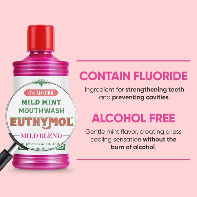 Euthymol Mild Mint Mouthwash 500ml