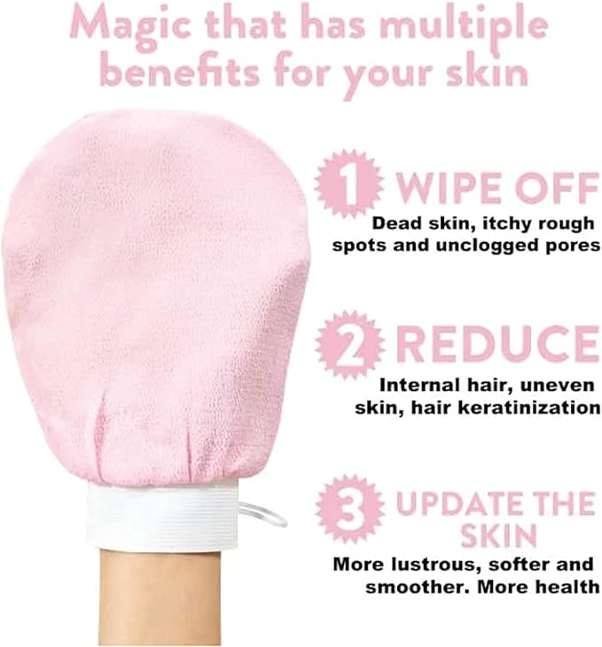 Ibeauty kessa exfoliating Gloves meduim Coarse-Pink