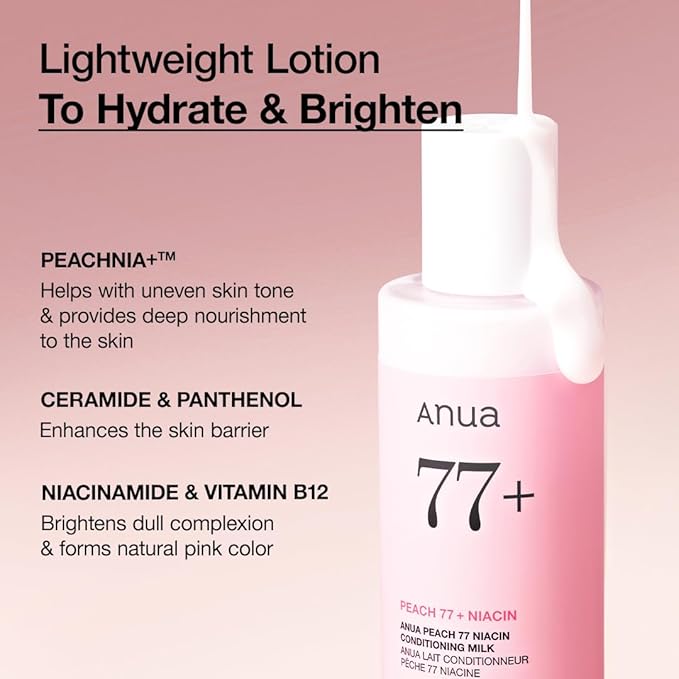 ANUA peach 77 niacin conditioning milk 150ml