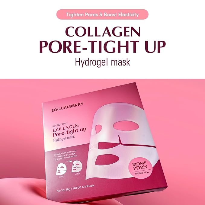 EQQUALBERRY Collagen Pore Tight Up Hydrogel Mask-4sheets