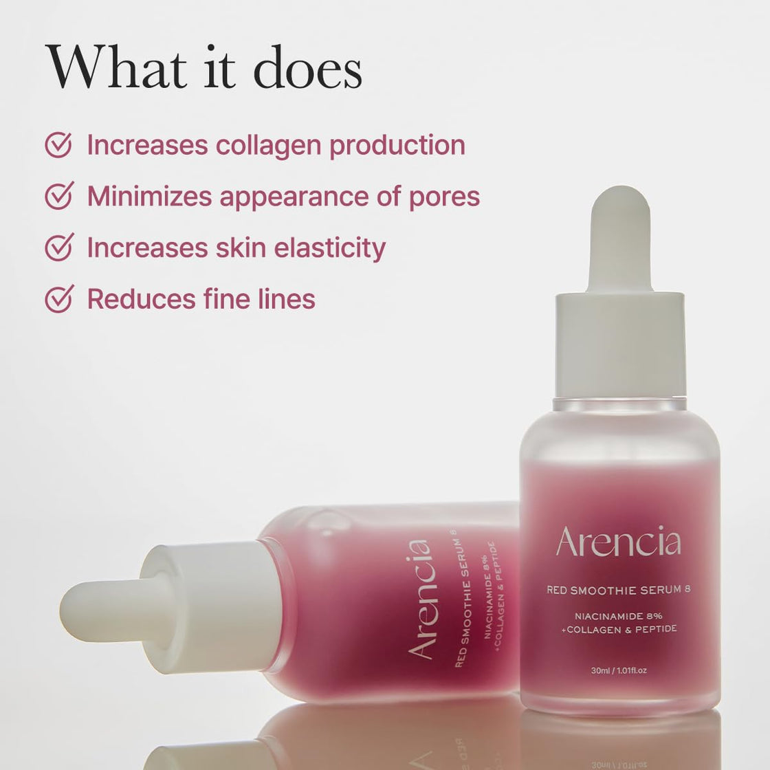 Arencia Red Collagen + Peptide Smoothie Serum 8  30ml