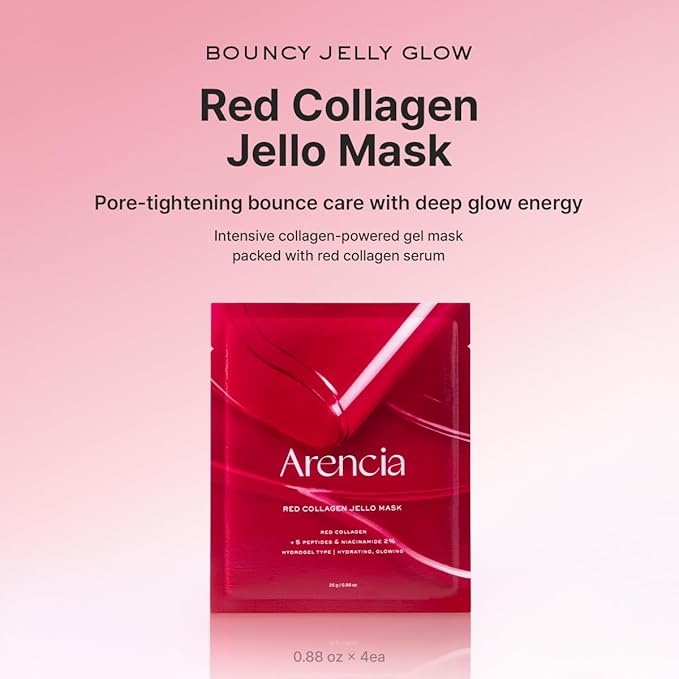 Arencia Red Collagen Jello Mask Set 25g x 4 sheets
