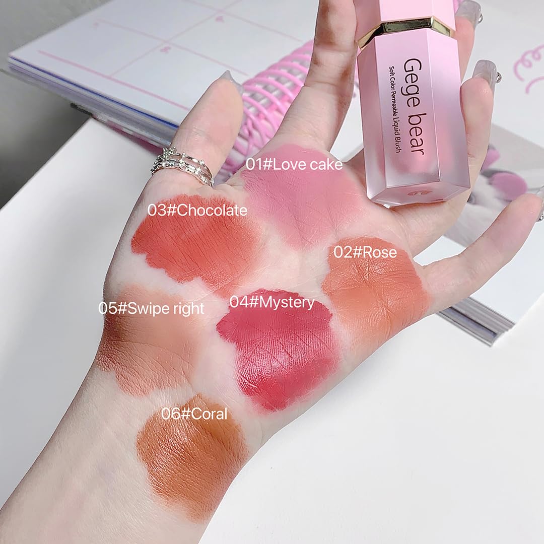 GEGE BEAR soft color Permeable liquid blush 4g