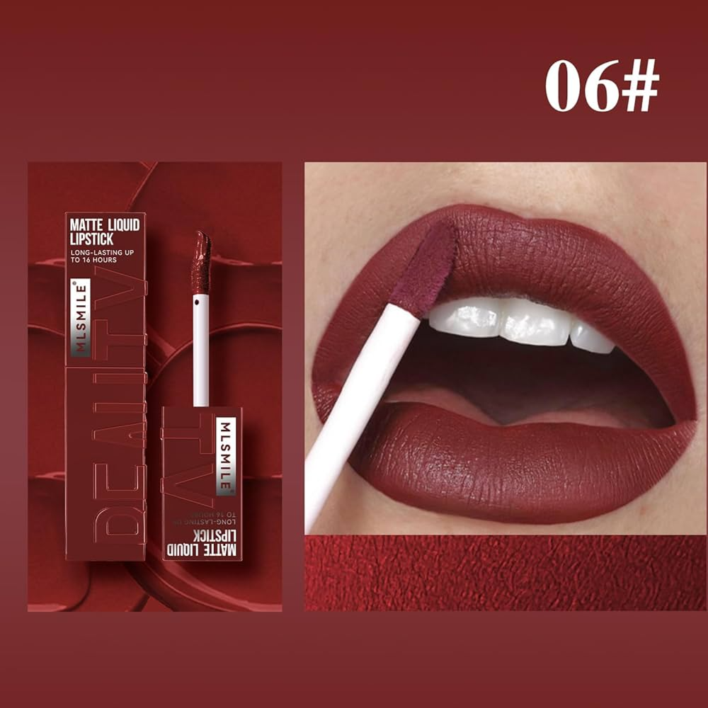 Liquid matte lipstick for lips MLSMILE Matte Liquid Lipstick Beauty