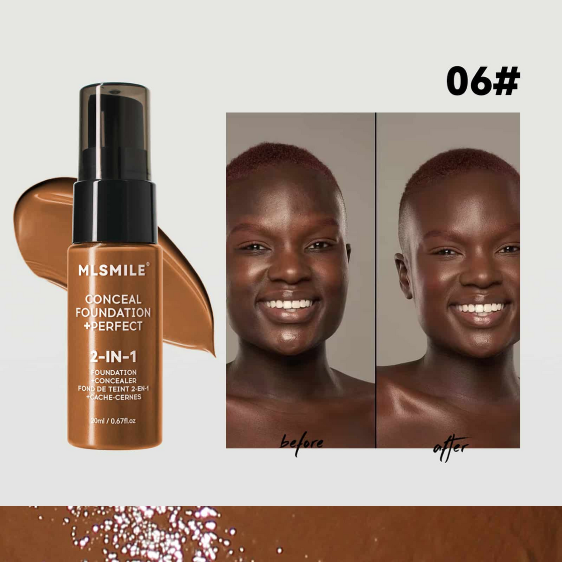 ML Smile 2in1 Foundation Concealer 20ml