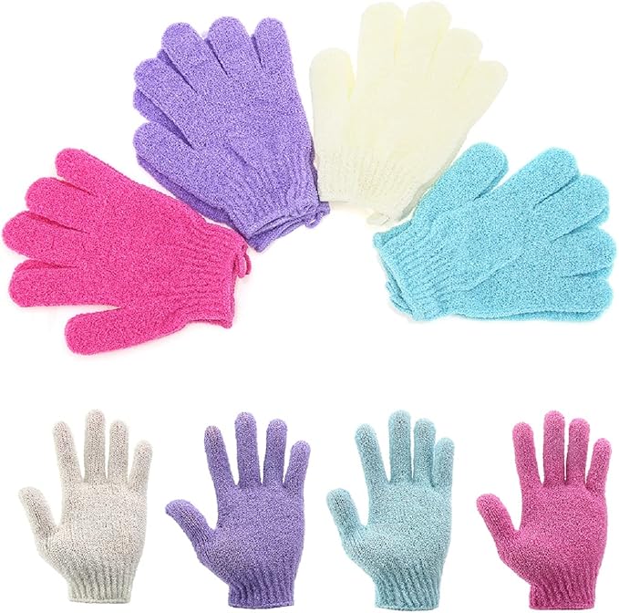 Ibeauty Exfoliating Bath Gloves-pink