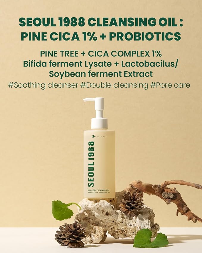 KSECRET Seoul 1988 Cleansing Oil : Pine Cica 1% + Probiotics - 200ml