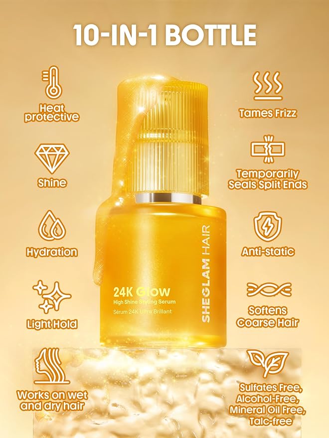 SHEGLAM HAIR 24K GLOW SERUM 50ML