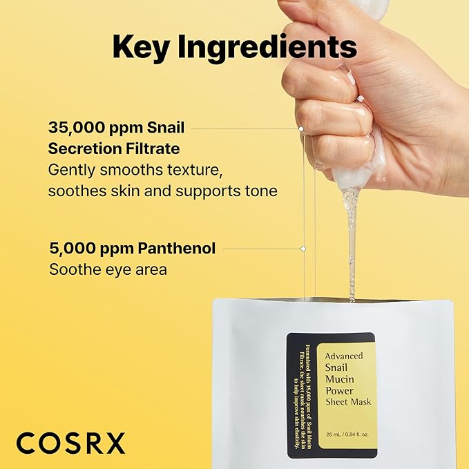 COSRX snail mucin sheet mask