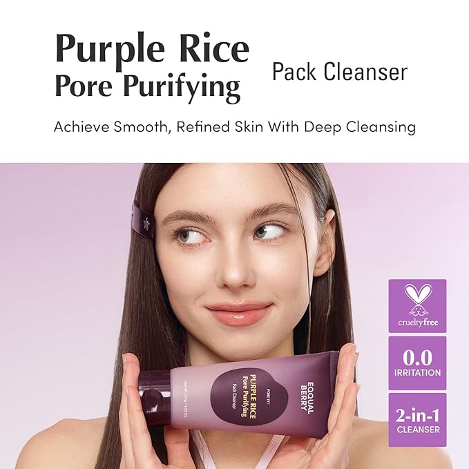 EQQUALBERRY Purple Rice Cleansing Oil + Pack Cleanser DUO