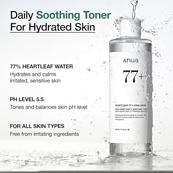 ANUA heartleaf 77+ hyaluron soothing toner 40ml