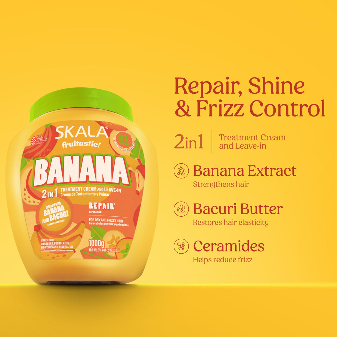 Skala fruitastic Banana 2 in 1 Treatment and Leave-in Repair Cream 1000g