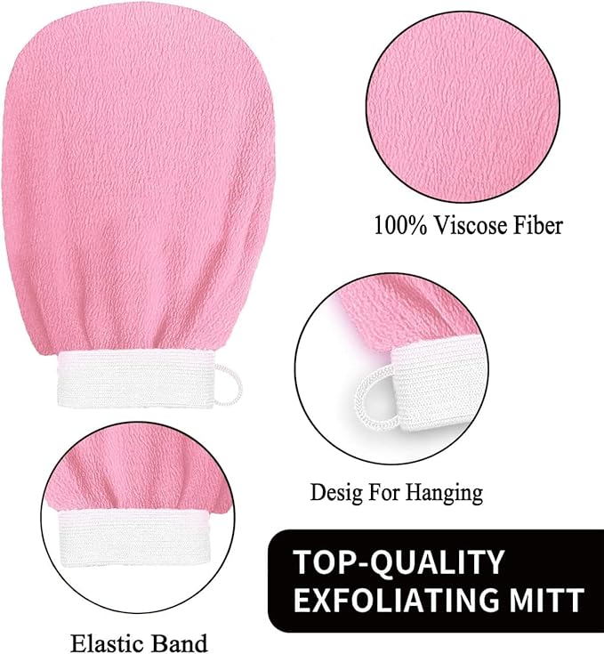 Ibeauty kessa exfoliating Gloves meduim Coarse-Pink