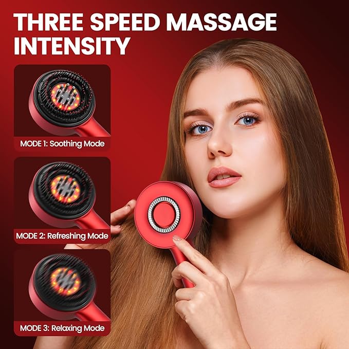 Ibeauty sclap massage comb - red color