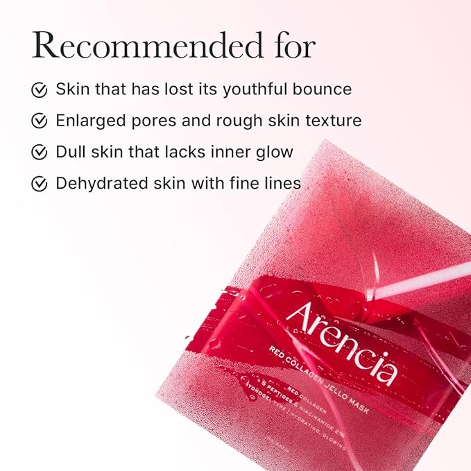 Arencia Red Collagen Jello Mask Set 25g x 4 sheets